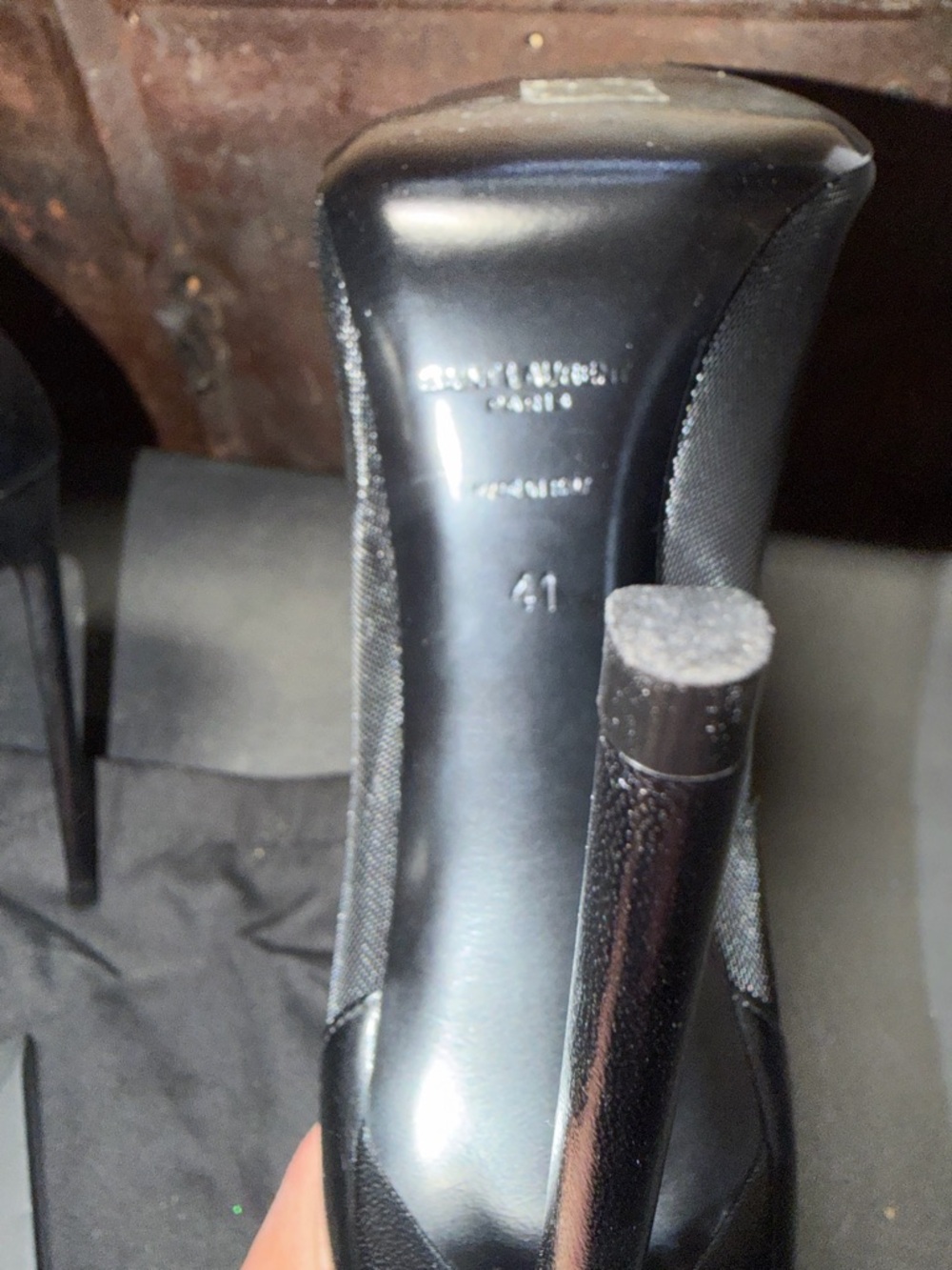 YSL Mesh 105 Anja Pumps Black - Picture 12 of 12